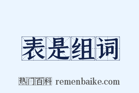 表是组词是什么意思的图片